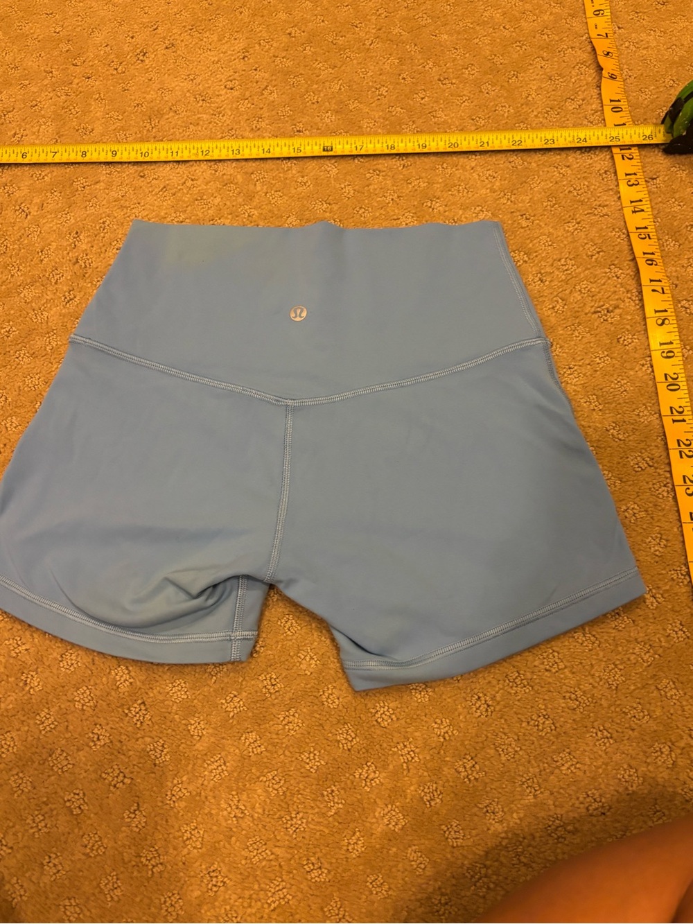 Lululemon Align High Rise Shorts 6 Blue 4” Nulu Yoga Pilates Running Gym